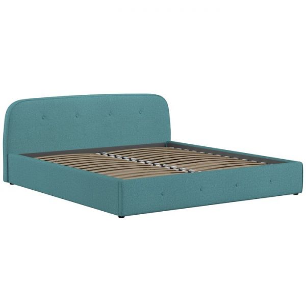 Кровать Илона, 1800х2000, ортопедическое осн+ПМ, Шерлок/Бирюзовый