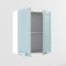 Шкаф навесной РоялВуд, 300х600х720, Белый/Голубой прованс