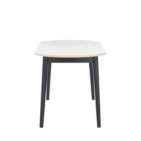 Стол раздвижной Leset Акра 1Р, венге, стекло кремовое 1100/1400х700х740