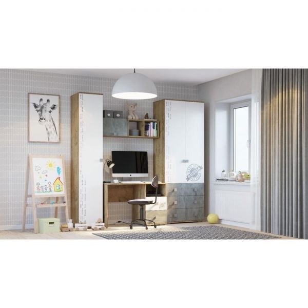 Шкаф-пенал Тренд 402х460х2176 крафт/белый фп