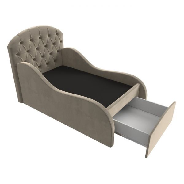 Детская кровать «Майя», механизм выкатной, экокожа, цвет белый