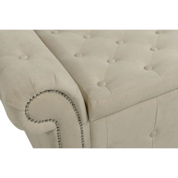 Банкетка Кеми 1370х470х580 Велюр бежевый