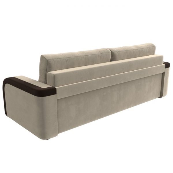 Диван прямой «Марсель», механизм еврокнижка, микровельвет, цвет бежевый / зелёный