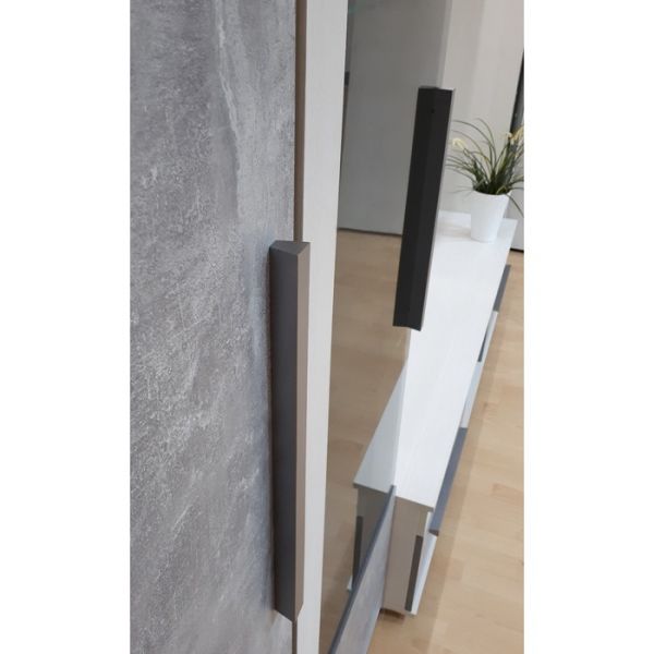 Витрина высокая «Леон 1», 560 ? 389 ? 2113 мм, цвет ясень анкор светлый / ателье светлый