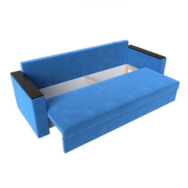 Диван прямой «Атланта лайт», без стола, еврокнижка, велюр, цвет, цвет бежевый