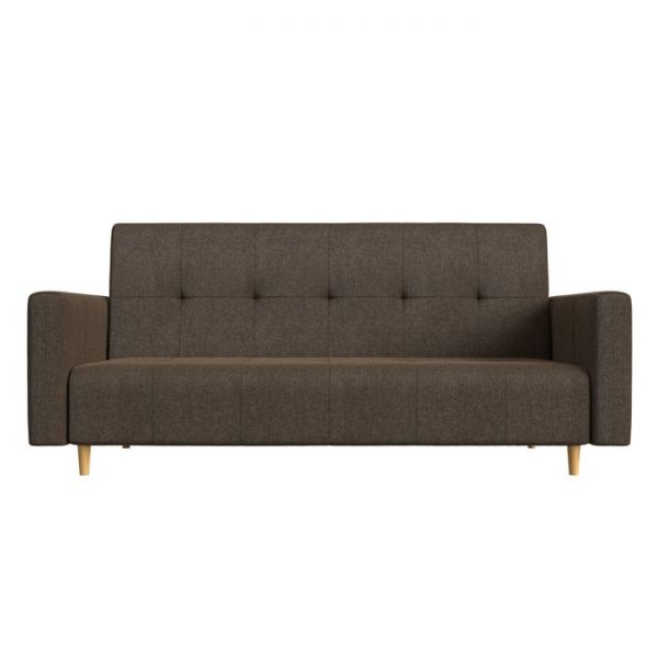 Прямой диван-книжка «Вест», механизм книжка, рогожка, цвет бежевый