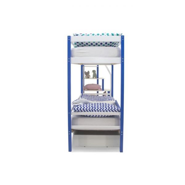 Детская двухъярусная кровать Бельмарко Svogen сине-белый