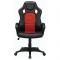 Кресло игровое BRABIX "Rider EX-544", экокожа черная/ткань красная