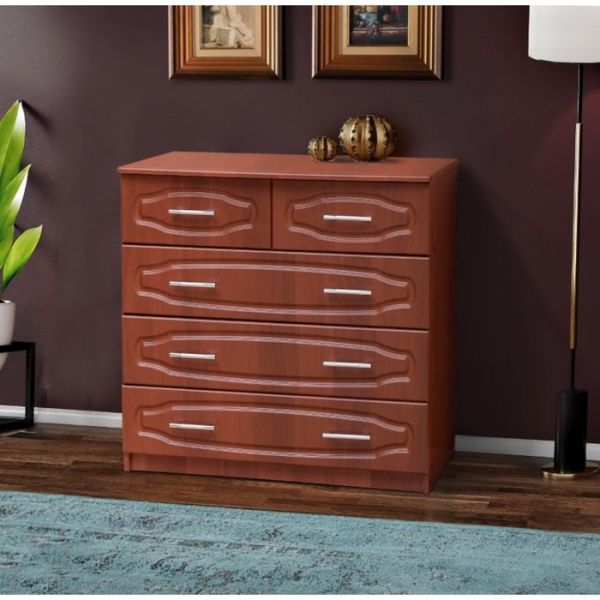 Комод №2.1, 910 ? 525 ? 880 мм, 5 ящиков, цвет итальянский орех