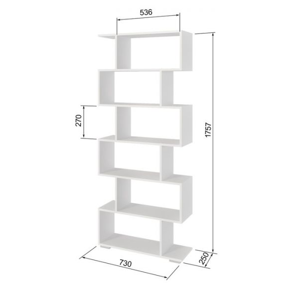 Стеллаж Найс, 730х250х1750, Белый