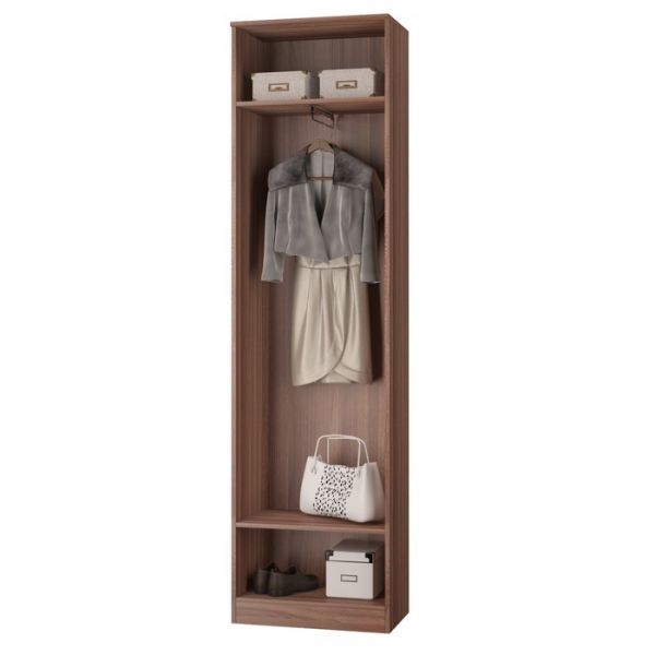 Шкаф для одежды ЛЕСТЕР 600х390х2249 Ясень шимо темный/бодега светлая