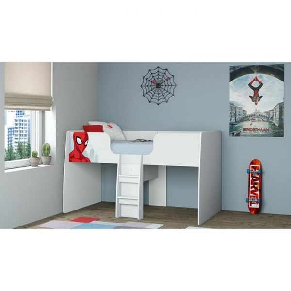 Кровать-чердак «Человек паук», с выдвижными элементами, 190 ? 90 см, цвет белый
