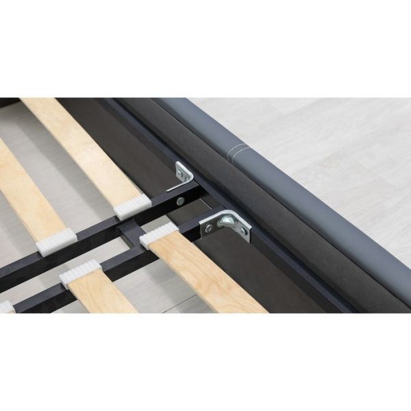 Кровать Синди, 1800х2000, ортопедическое осн+ПМ, Марика/Серый