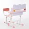 Растущая парта со стулом T22, розовая, ростовая группа №3-4