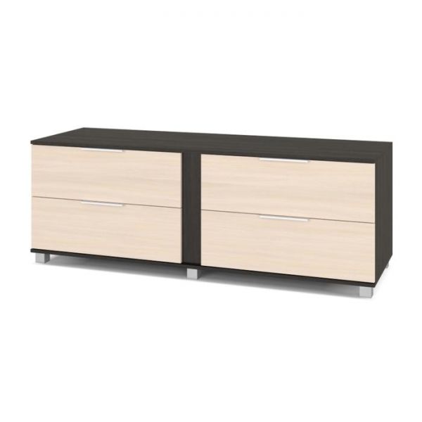 Тумба под ТВ Пандора-П77 420х1700х600 с выдвижными ящиками  Венге/дуб млечный