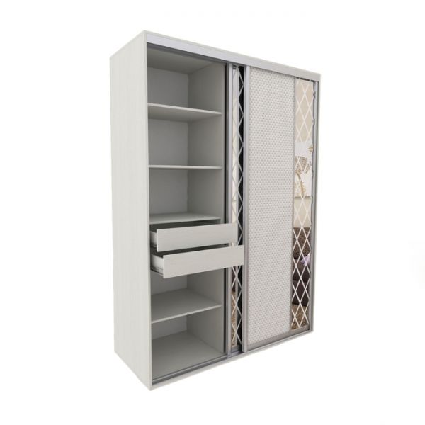 Блок ящиков для шкафов-купе 1000 ? 600 мм и 1500 ? 600 мм, цвет выбеленное дерево