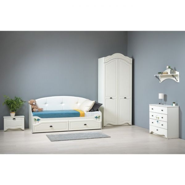 Полка Роуз 15.68, 820х225х360, Белый/ Ясень ваниль