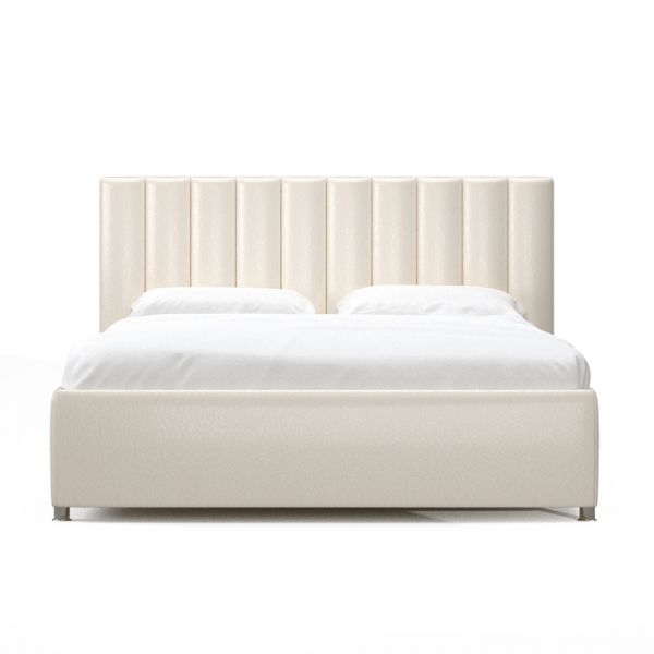 Кровать «Алькасар» с ПМ, 140 ? 200 см, ортопедическое основание, экокожа, цвет бежевый