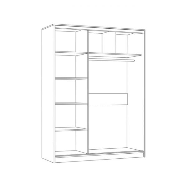 Шкаф-купе Ника 03.281, 1632х621х2164, Ясень анкор