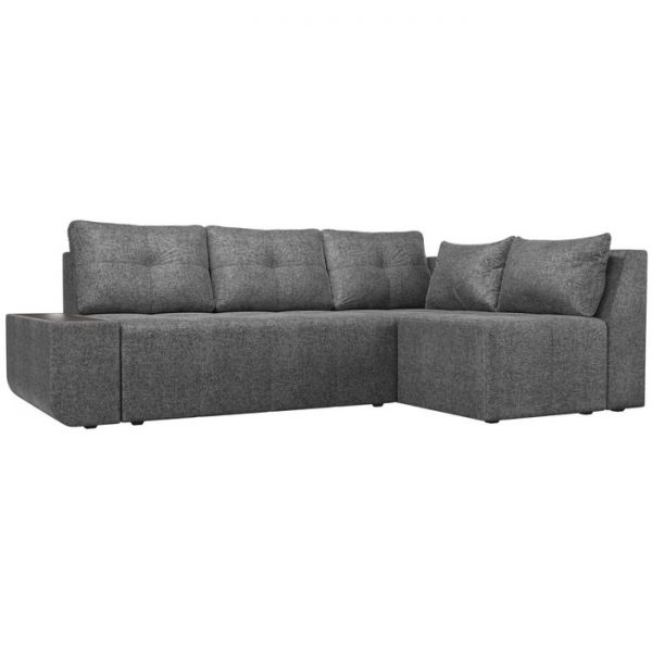 Угловой диван «Амадэус», правый угол, рогожка, цвет бежевый