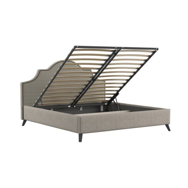 Кровать Фаина, 1800х2000, ортопедическое осн+ПМ, Труссарди 03/Латте Ролан