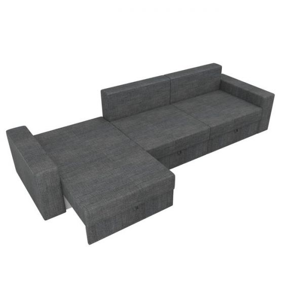 Диван прямой «Мэдисон Long», механизм еврокнижка, рогожка, цвет серый