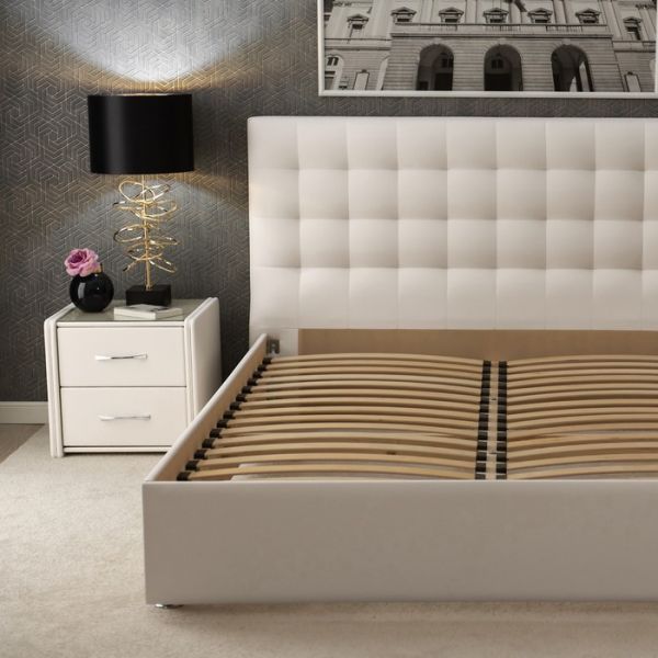 Кровать «Ла Скала» без ПМ, 1600 ? 2000, встроенное основание, цвет взбитые сливки