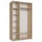Шкаф ШР-3 ДВП/ДВП РИВЬЕРА 1200х570х2100 фасады ПВХ Белый/корпус Дуб Сонома