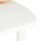 Стол раздвижной с ФП Волна, 1100/1500х700х777 стело/пояс белый/прямые белые ноги