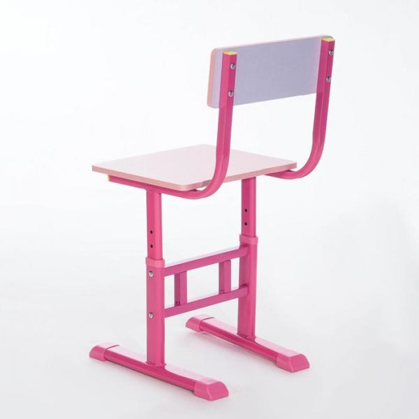 Растущая парта со стулом T21, розовая, ростовая группа №3-4