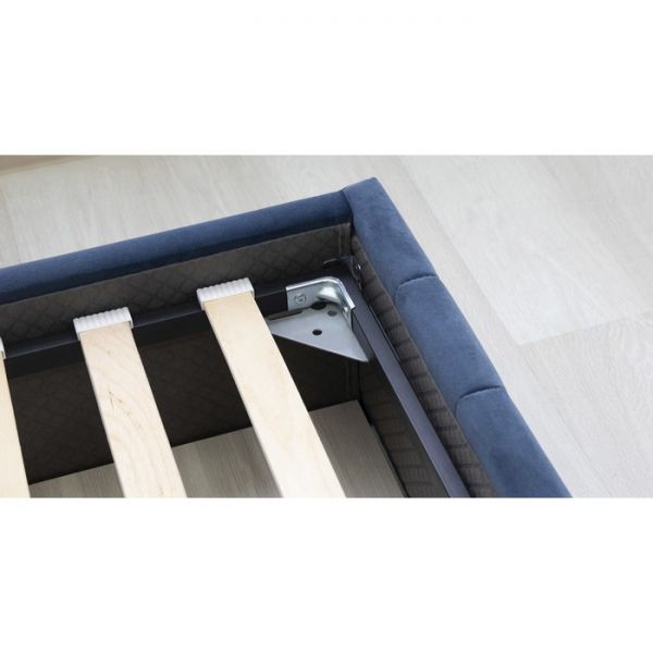 Кровать Милана, 1800х2000, ортопедическое осн+ПМ, Лекко океан/Полуночно-синий