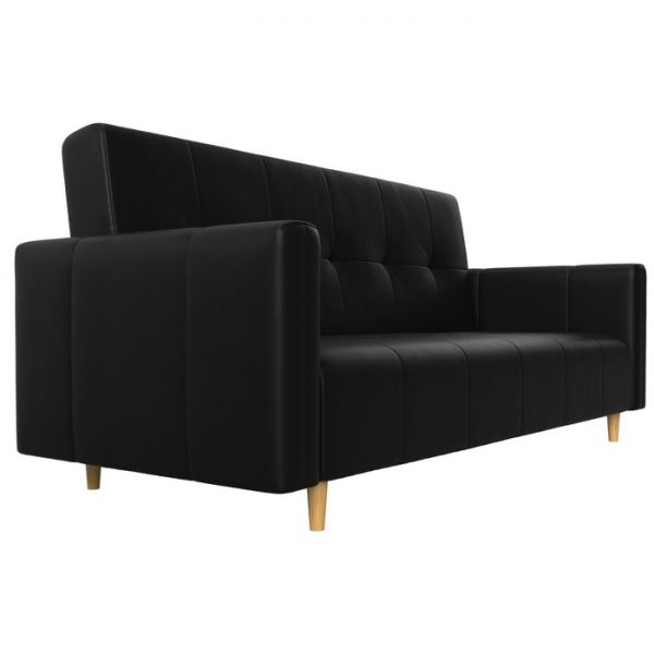 Прямой диван-книжка «Вест», механизм книжка, экокожа, цвет бежевый