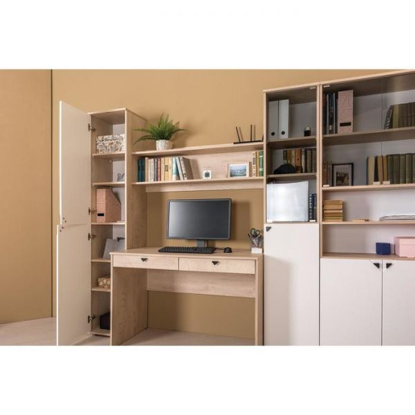 Пенал Бостон 13.154, 386х351х1944, Дуб элегантный/Милк рикамо софт