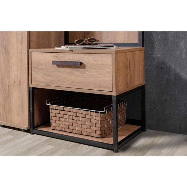 Вешалка Nature 74, 560 ? 394 ? 2113 мм, цвет дуб табачный craft / чёрный