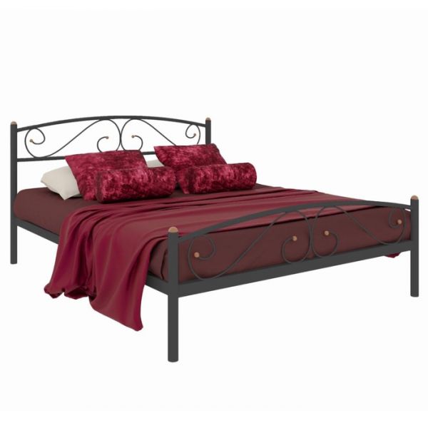 Кровать «Вероника плюс», 1200 ? 1900 мм, металл, цвет чёрный