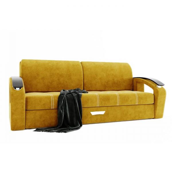 Диван прямой «Дубай», еврокнижка, ППУ, велюр, цвет селфи 01