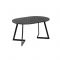 Стол РИМ D-1050/1500х1050х760 Камень Черный/Опора Гермес чёрная матовая