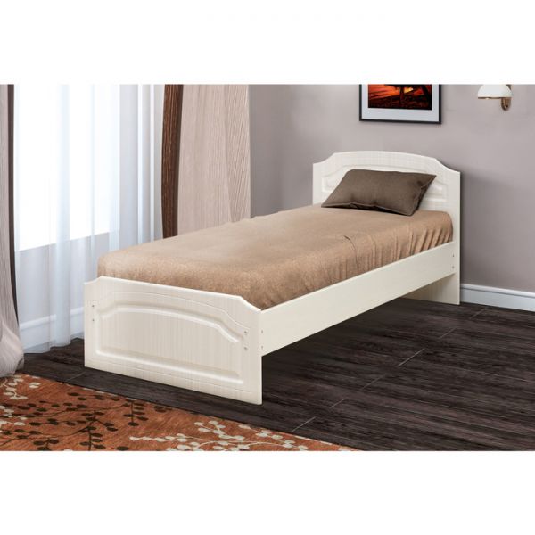 Кровать «Венеция 3», 800 ? 1900, цвет ясень анкор светлый/ясень бланко матовый