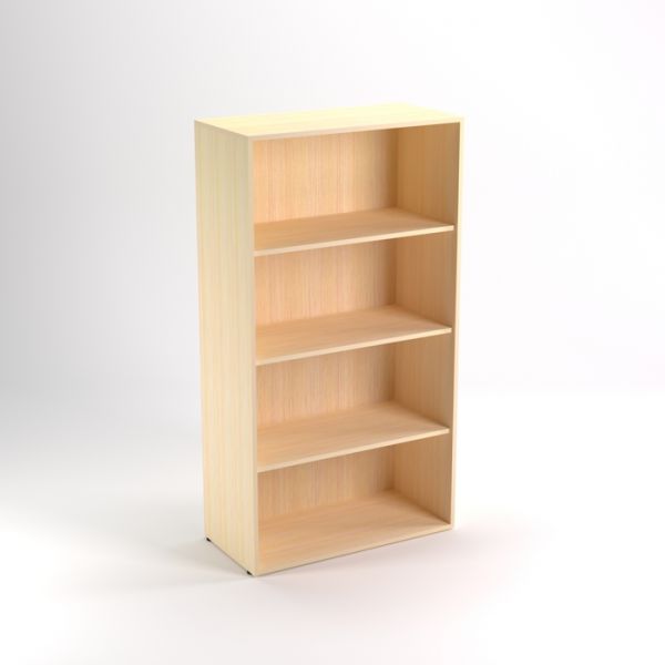 Шкаф стеллаж средний НШ-18, 760 ? 380 ? 1520 мм, белый шагр