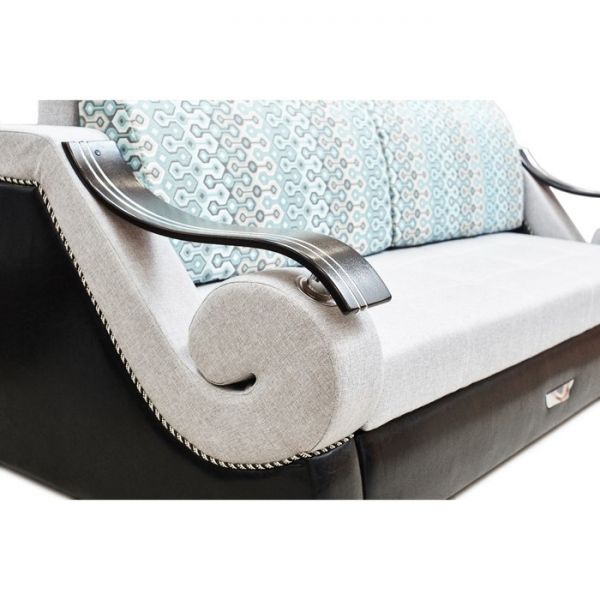 Диван прямой «Дубаи 2», ППУ, еврокнижка, цвет монтана 273 / султан блю / астор 900