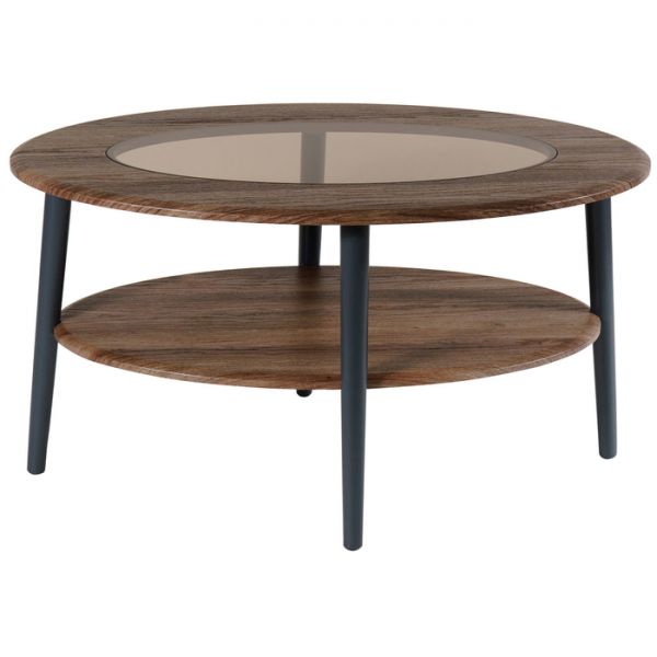 Стол журнальный «Эль», со стеклом сжс-01, 900 ? 600 ? 480 мм, цвет дуб сонома