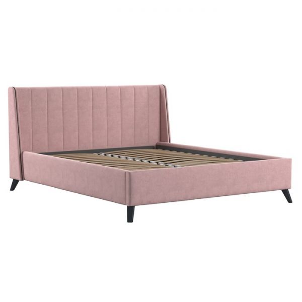 Кровать Мелисса, 1600х2000, ортопедическое осн+ПМ, Коралловый Вивальди 27/Пастельный