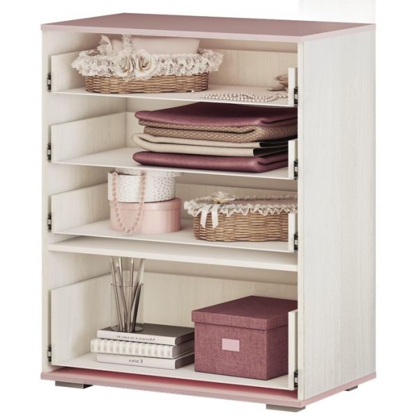 Комод Малибу 802х460х994 ясень белый/айскрим с фотопечатью