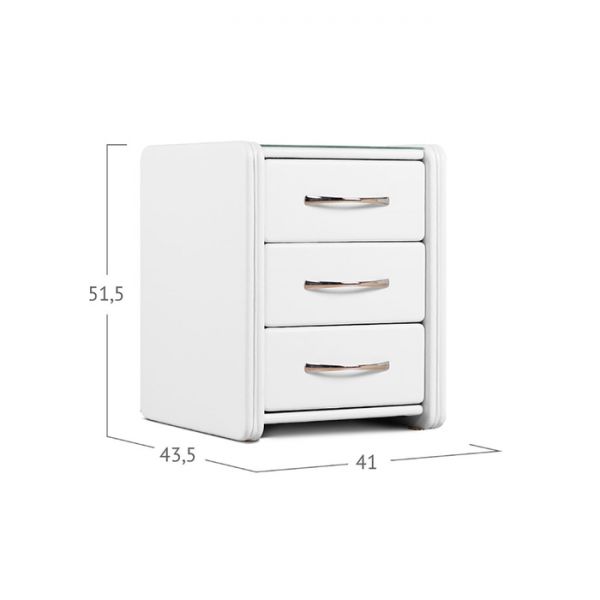 Тумба «Алеро», 3 ящика, 410 ? 435 ? 515 мм, цвет коричневый