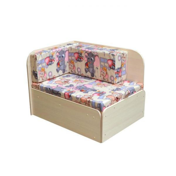 Тахта "Вырастайка", ткань Слоники (угол левый)