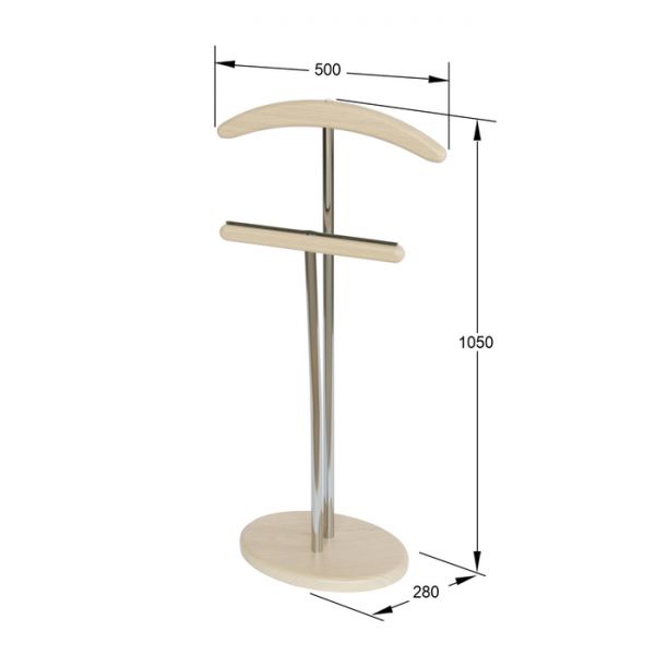 Вешалка «Напольная», 500 ? 280 ? 1050 мм, цвет дуб белёный