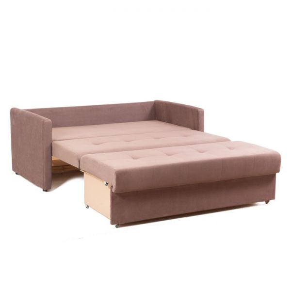 Раздвижной диван «Деон 1200», механизм аккордеон, велюр, цвет коричневый