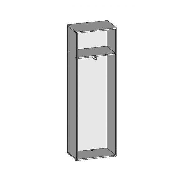 Шкаф для одежды НШ-10, 600 ? 380 ? 1890 мм, белый шагр
