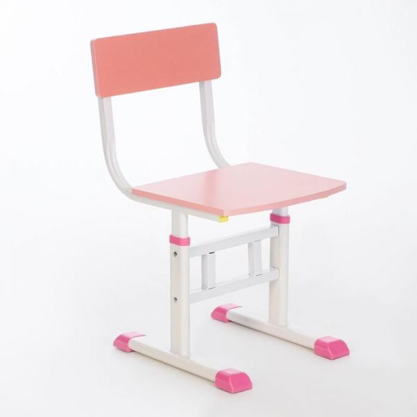 Растущая парта со стулом T22, розовая, ростовая группа №3-4