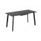 Стол АТЛАНТ-02  1200/1700х800х760 Камень Черный/Ножеки титан черные матовые